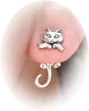 Cat Earrings for Women Girls Cute Cat Animal Earrings Silver Cartoon Cat Stud Earrings for Girls