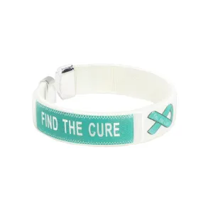 Child Size Teal Ribbon Cure Bangle Bracelets