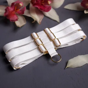 Choker white strappy bridal wear