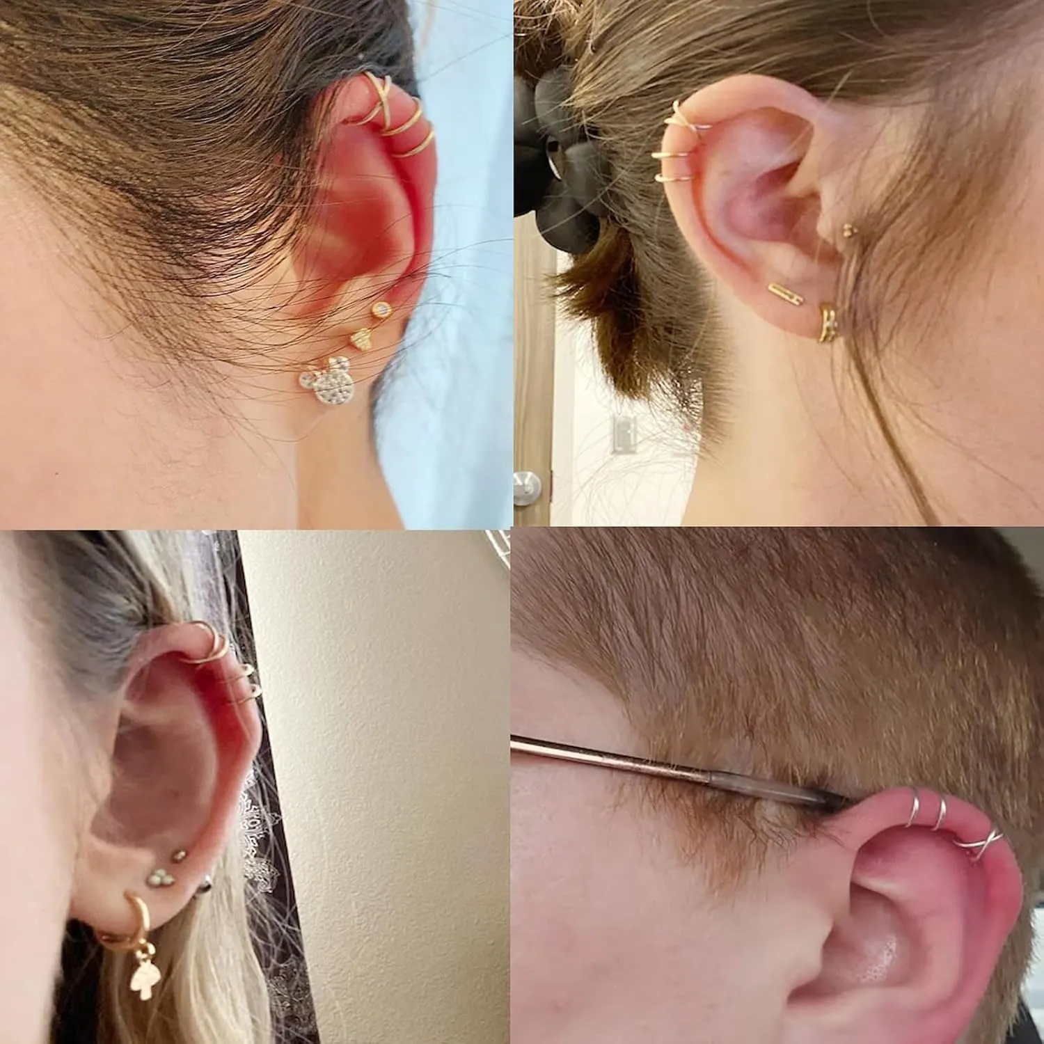 Ear Cuff Earrings for Women Gifts Trendy Stuff Chunky Ear Cuffs Non Piercing Clip On Huggie Hoop Earrings Cartilage Helix Earring Set Jewelry Gifts