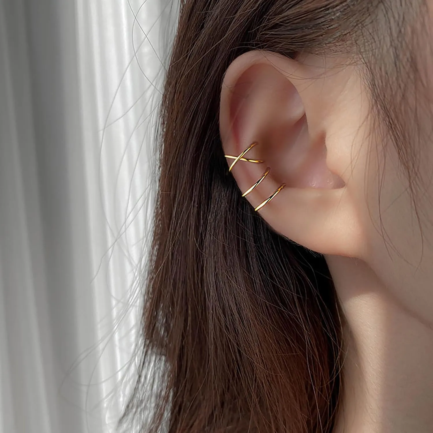Ear Cuff Earrings for Women Gifts Trendy Stuff Chunky Ear Cuffs Non Piercing Clip On Huggie Hoop Earrings Cartilage Helix Earring Set Jewelry Gifts