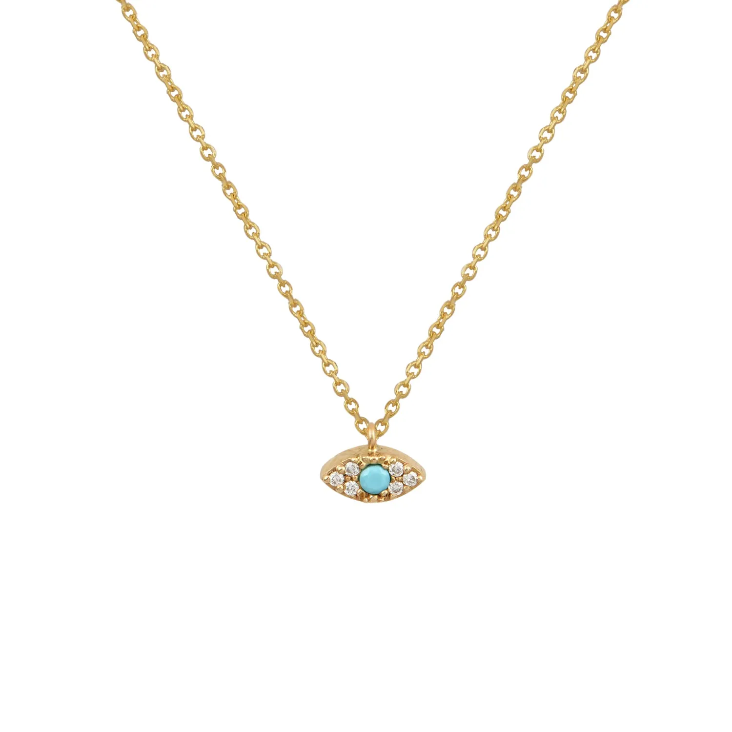 Gold Evil Eye Necklace