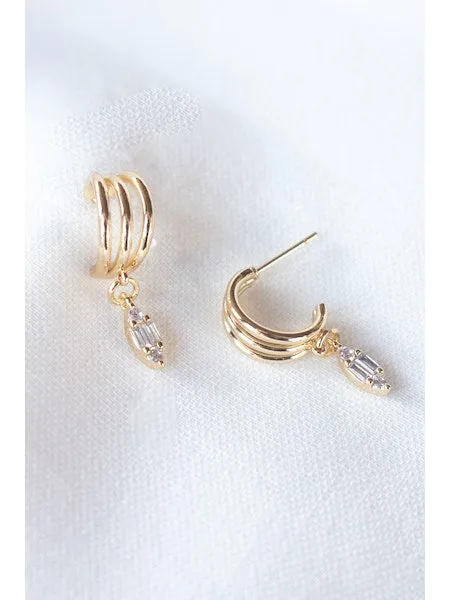 Kinsey Designs - Keira Drop Hoop Earring