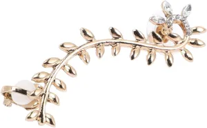 Leaf Design Ear for Women Single Side Earring Cuff Stylish Ear Wraps Fashion Accessory for Various