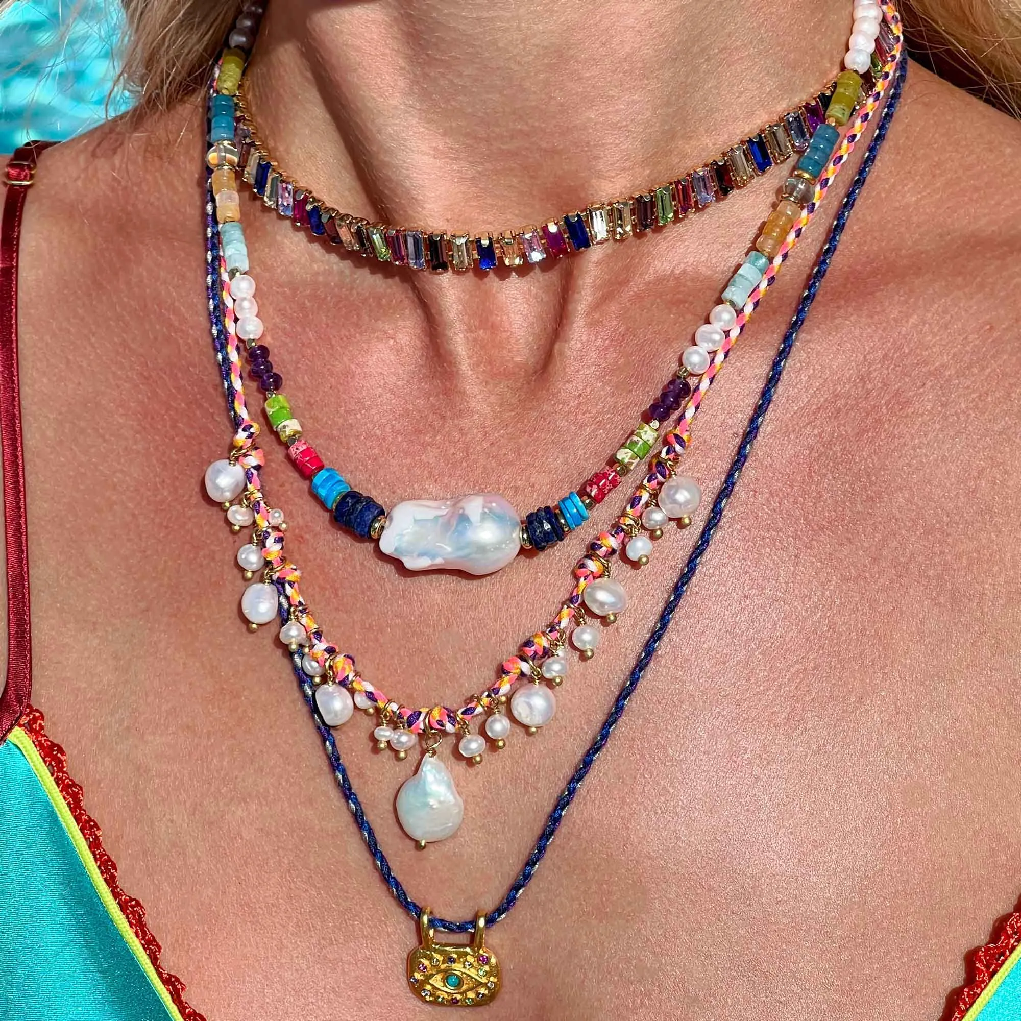 Rainbow Cloud Nine Choker Necklace
