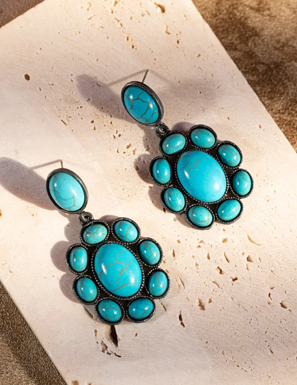 Rustic Couture's Bohemian Oval Concho Earring