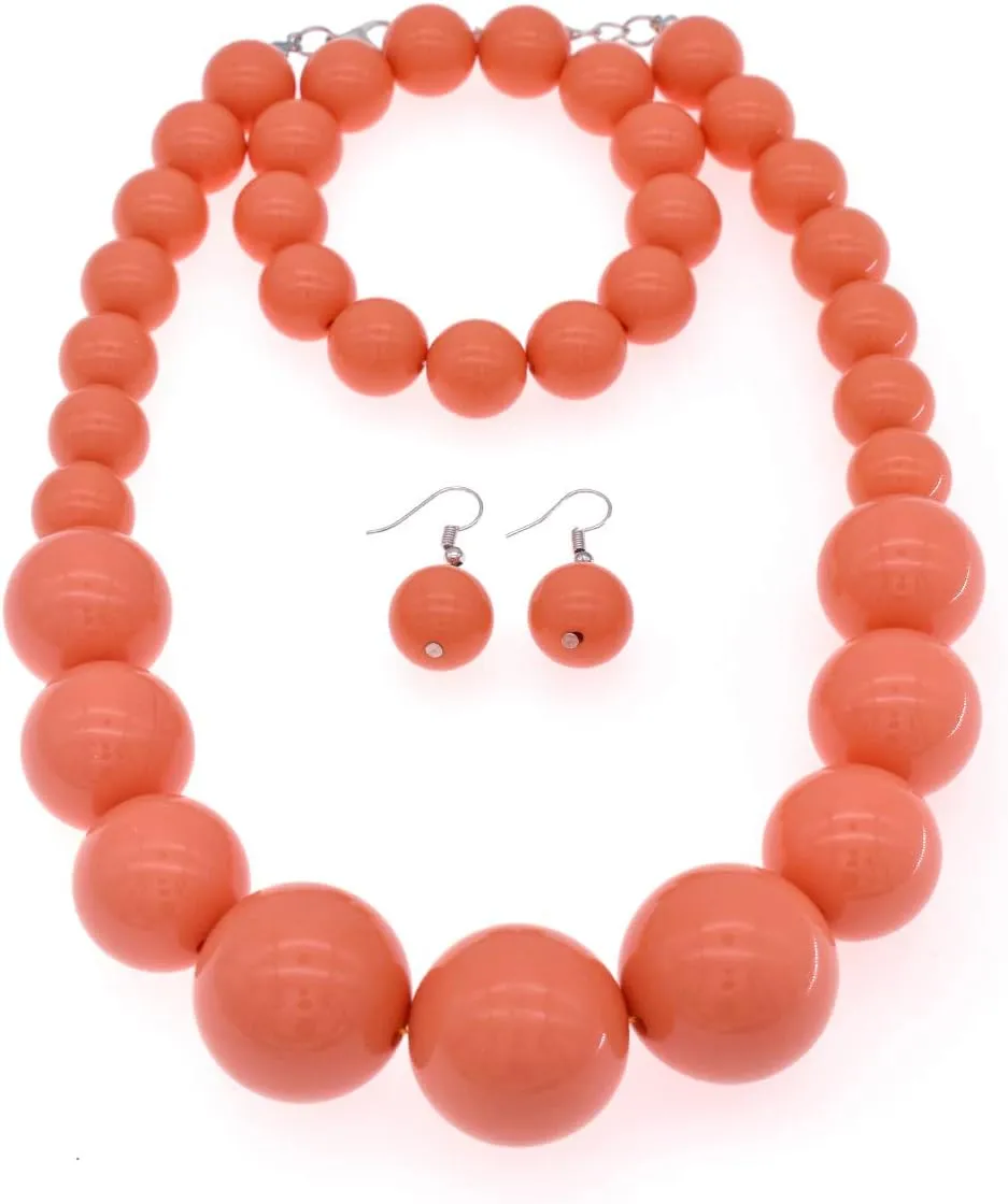 utop JNF Hand made Pearl Statement Necklace for Women Rhinestone Multilayer Crystal Necklaces Chunky Pearl Necklace Large Pearl Necklace and Earrings Set for Mother Mom's gift